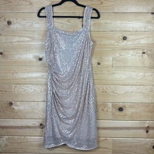 Grace Karin Gold Sequin Dress Shimmer Sparkle Evening Event Womens Large